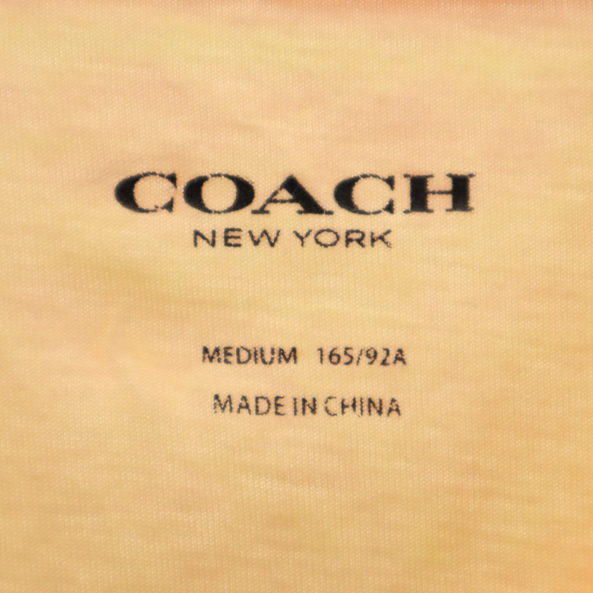 COACH コーチ 花柄刺繍 半袖 Tシャツ M ペールオレンジ 33867 レディース