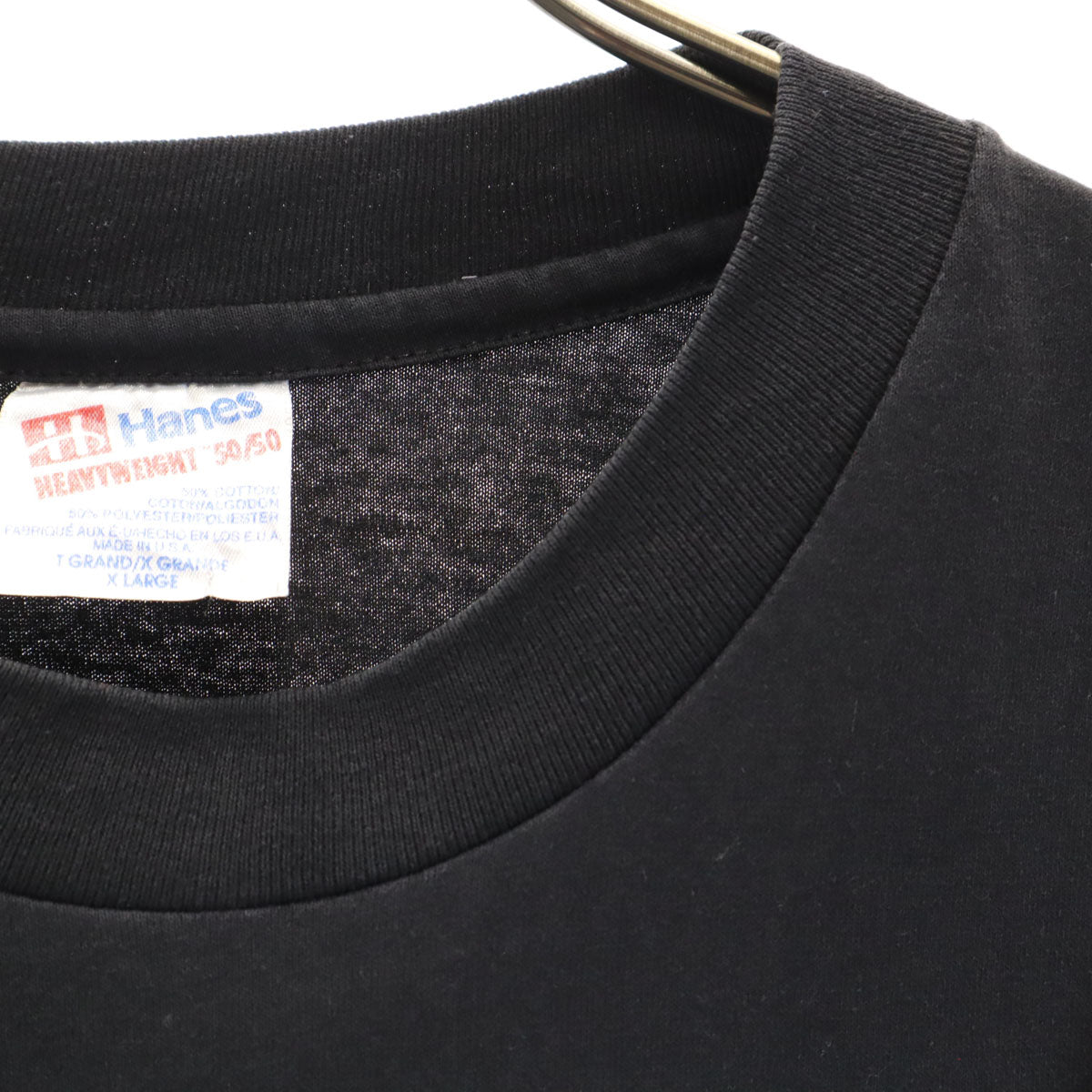 Hanes ヘインズ 90s USA製 オールド アート プリント 半袖 Tシャツ XL ブラック シングルステッチ メンズ