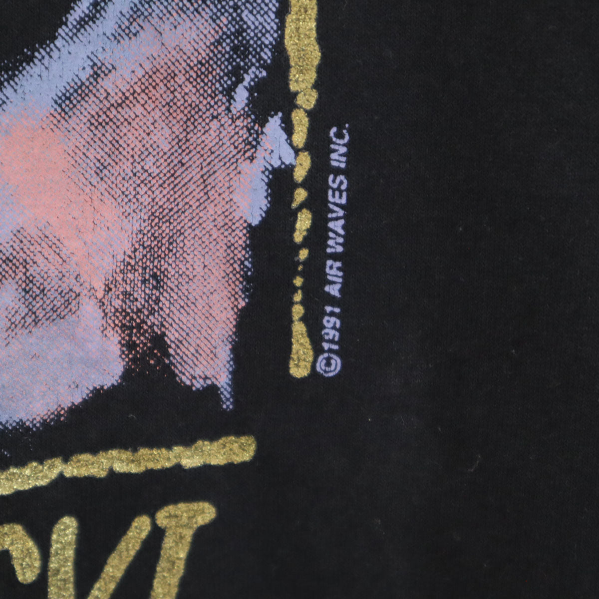 Hanes ヘインズ 90s USA製 オールド アート プリント 半袖 Tシャツ XL ブラック シングルステッチ メンズ