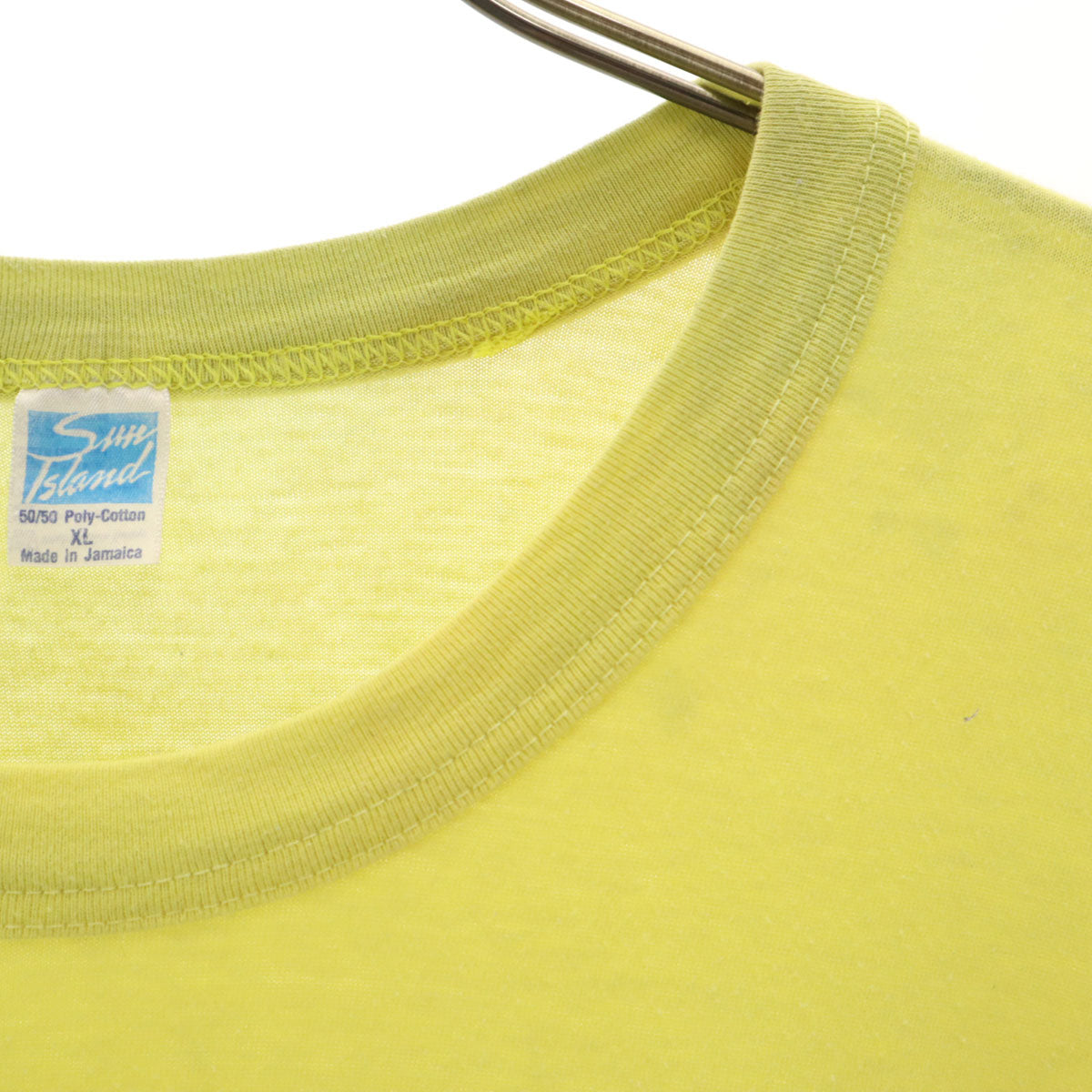 Sun Island サン アイランド 90s オールド バード プリント 半袖 Tシャツ XL イエロー シングルステッチ メンズ