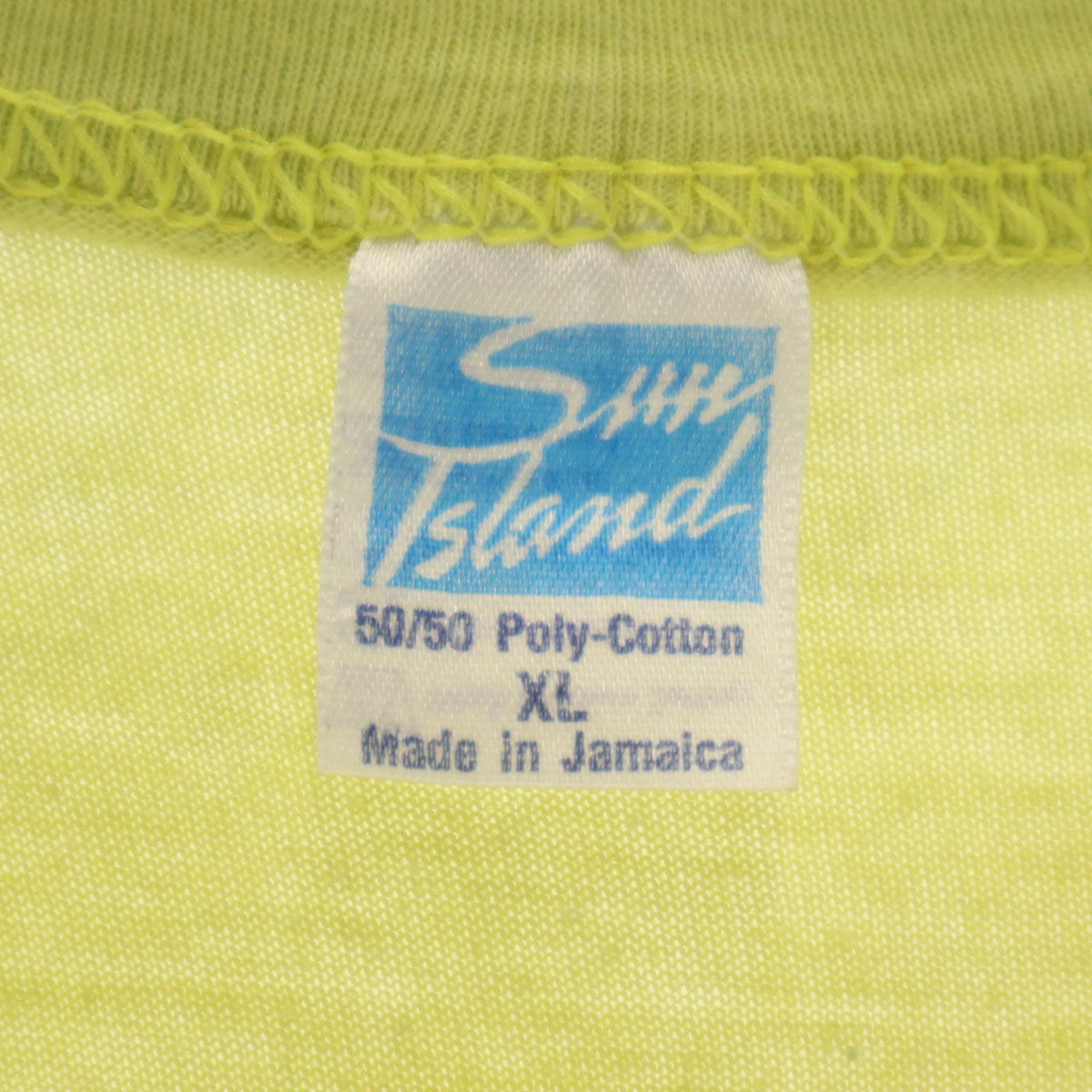 Sun Island サン アイランド 90s オールド バード プリント 半袖 Tシャツ XL イエロー シングルステッチ メンズ