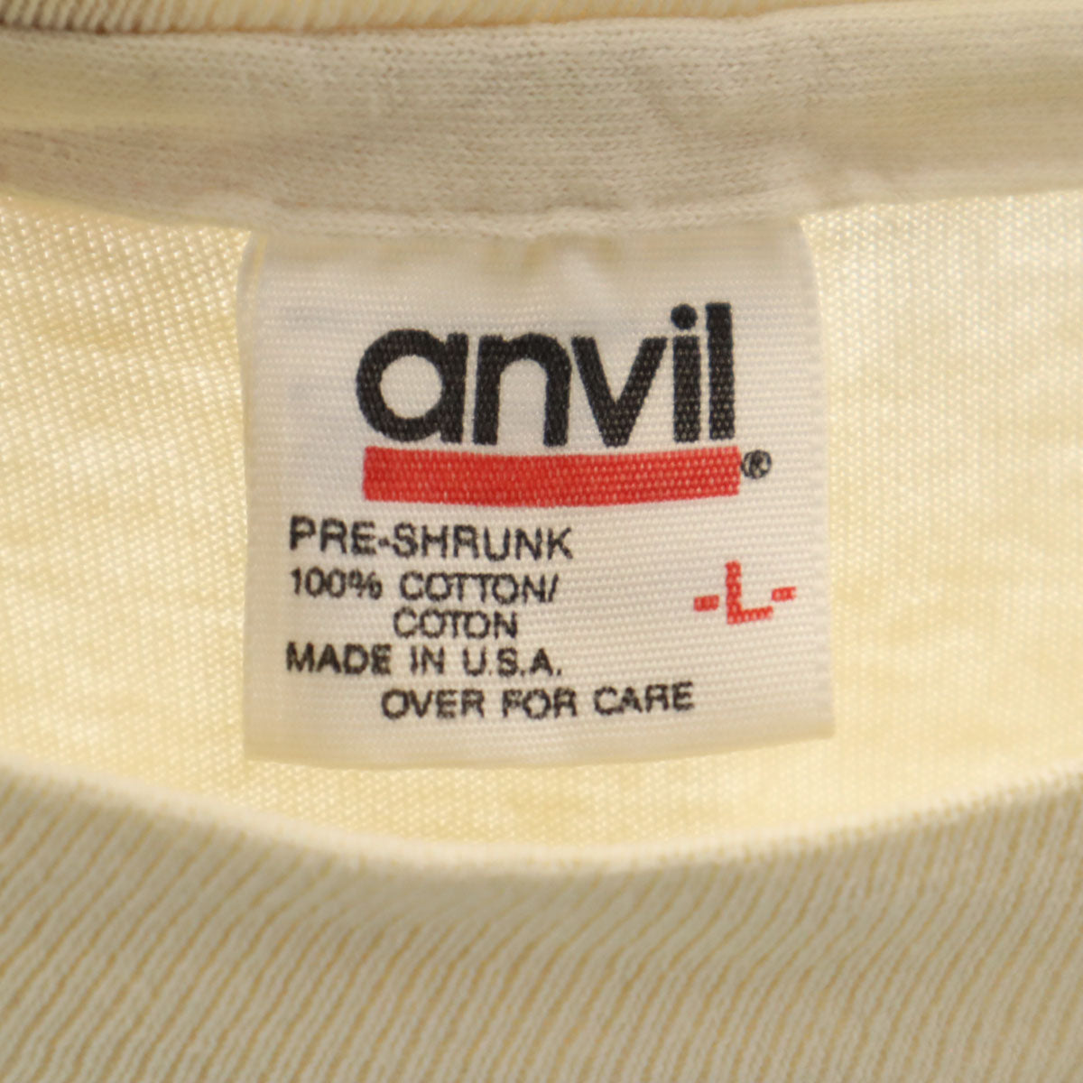 anbil アンビル 90s USA製 オールド 半袖 Tシャツ L アイボリー シングルステッチ メンズ