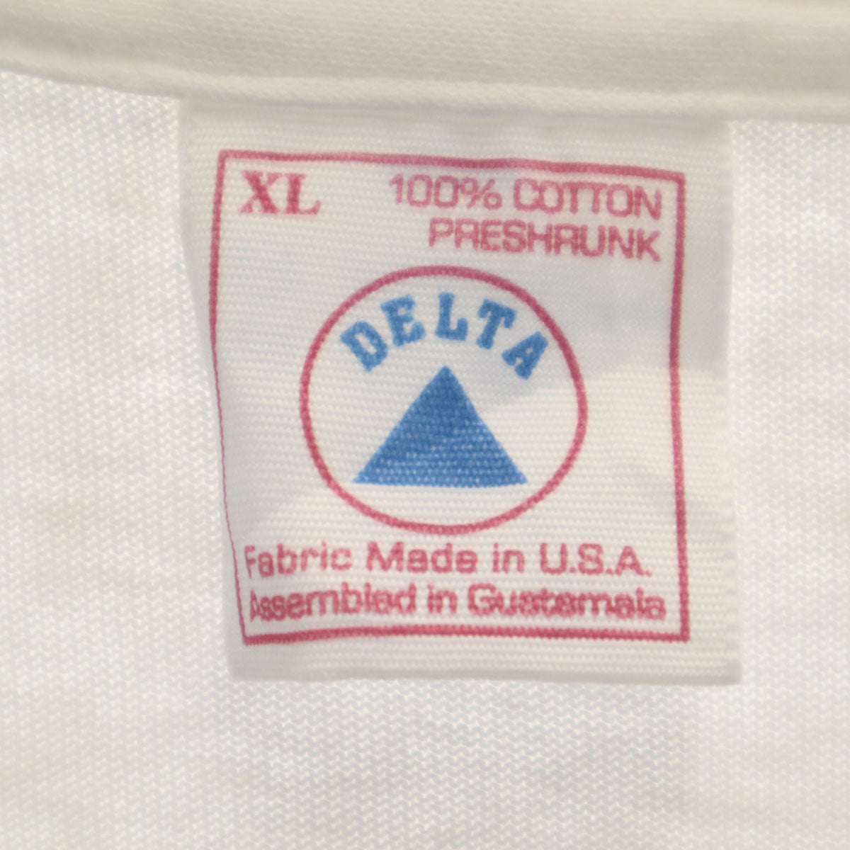 DELTA デルタ 90s オールド 半袖 Tシャツ XL ホワイト シングルステッチ メンズ