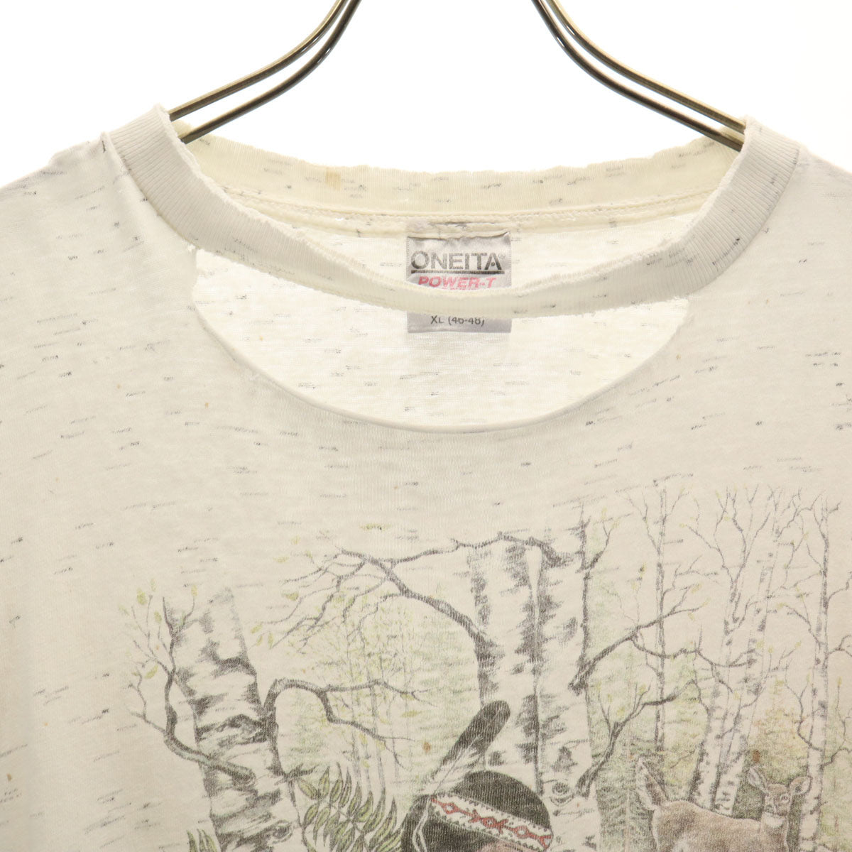 ONEITA オニータ 90s オールド 半袖 Tシャツ XL ホワイト シングルステッチ メンズ