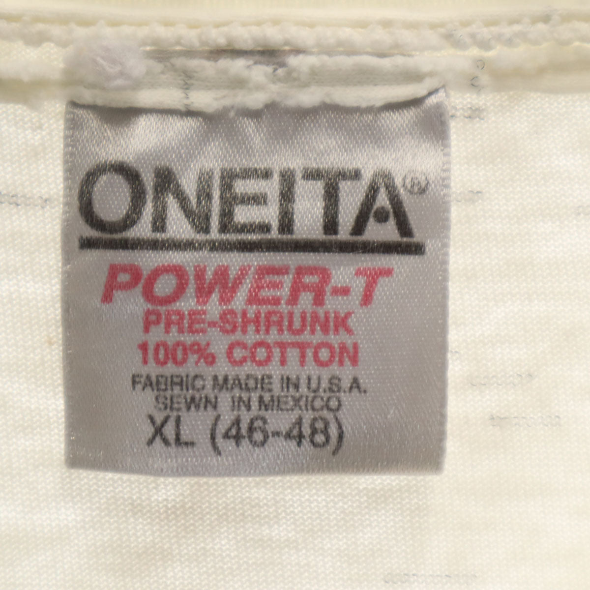 ONEITA オニータ 90s オールド 半袖 Tシャツ XL ホワイト シングルステッチ メンズ