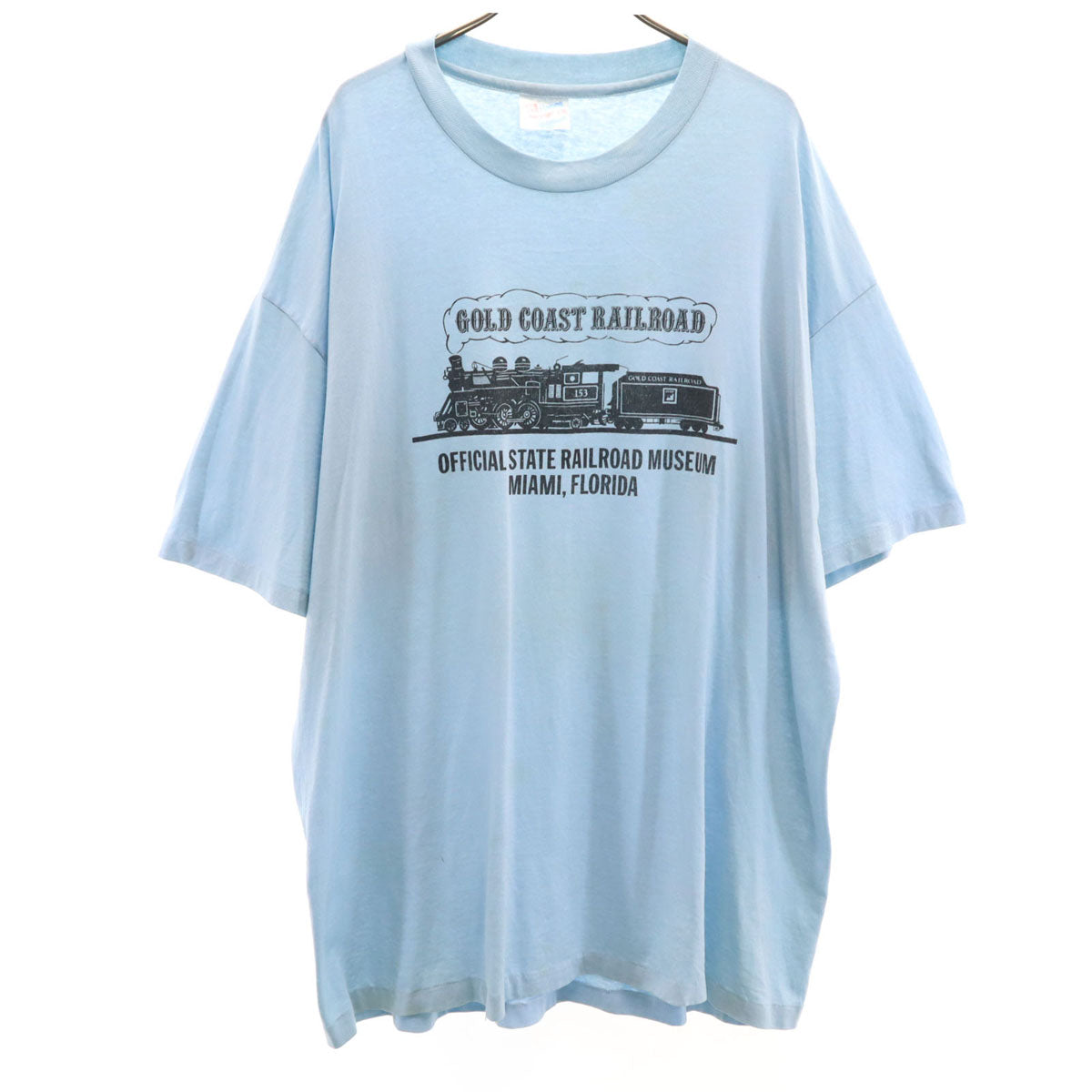 Hanes ヘインズ 90s USA製 オールド 半袖 Tシャツ XXL ブルー ビッグサイズ メンズ