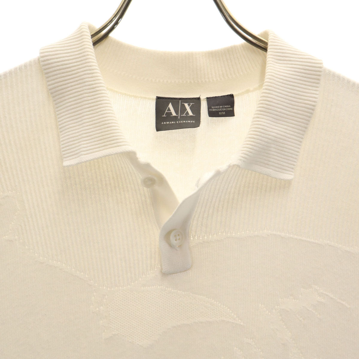 ARMANI EXCHANGE アルマーニエクスチェンジ 半袖 ポロシャツ M ホワイト メンズ