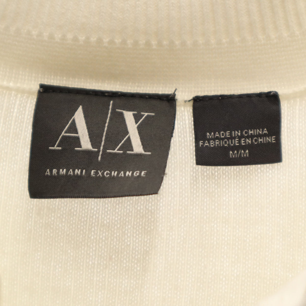 ARMANI EXCHANGE アルマーニエクスチェンジ 半袖 ポロシャツ M ホワイト メンズ