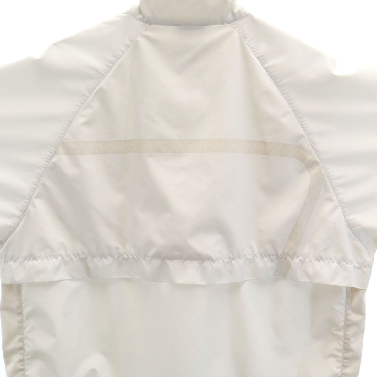 Emporio Armani エンポリオアルマーニ 5分袖 ハーフジップ ジャケット M ホワイト メッシュ メンズ