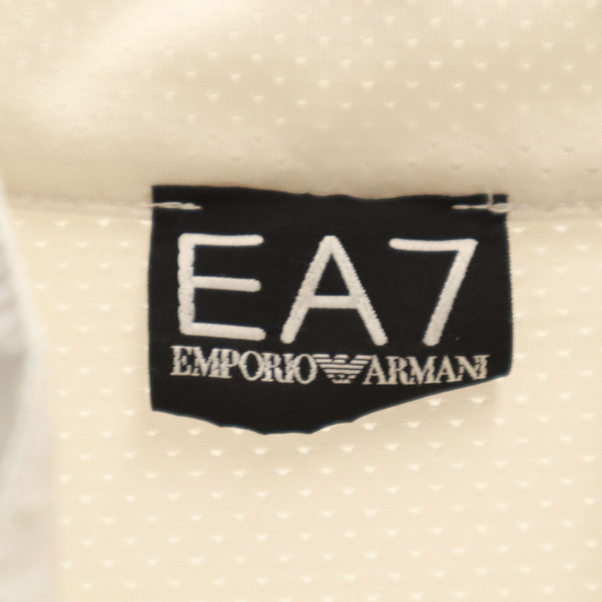 Emporio Armani エンポリオアルマーニ 5分袖 ハーフジップ ジャケット M ホワイト メッシュ メンズ