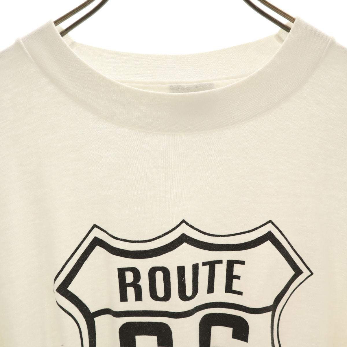 FRUIT OF THE LOOM フルーツオブザルーム 90s USA製 オールド ルート66 半袖 BEST Tシャツ L ホワイト シングルステッチ メンズ
