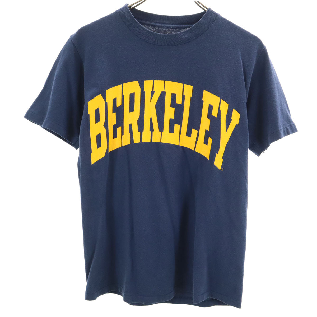 90s BERKELEY オールド 半袖 Tシャツ ネイビー系 シングルステッチ レディース