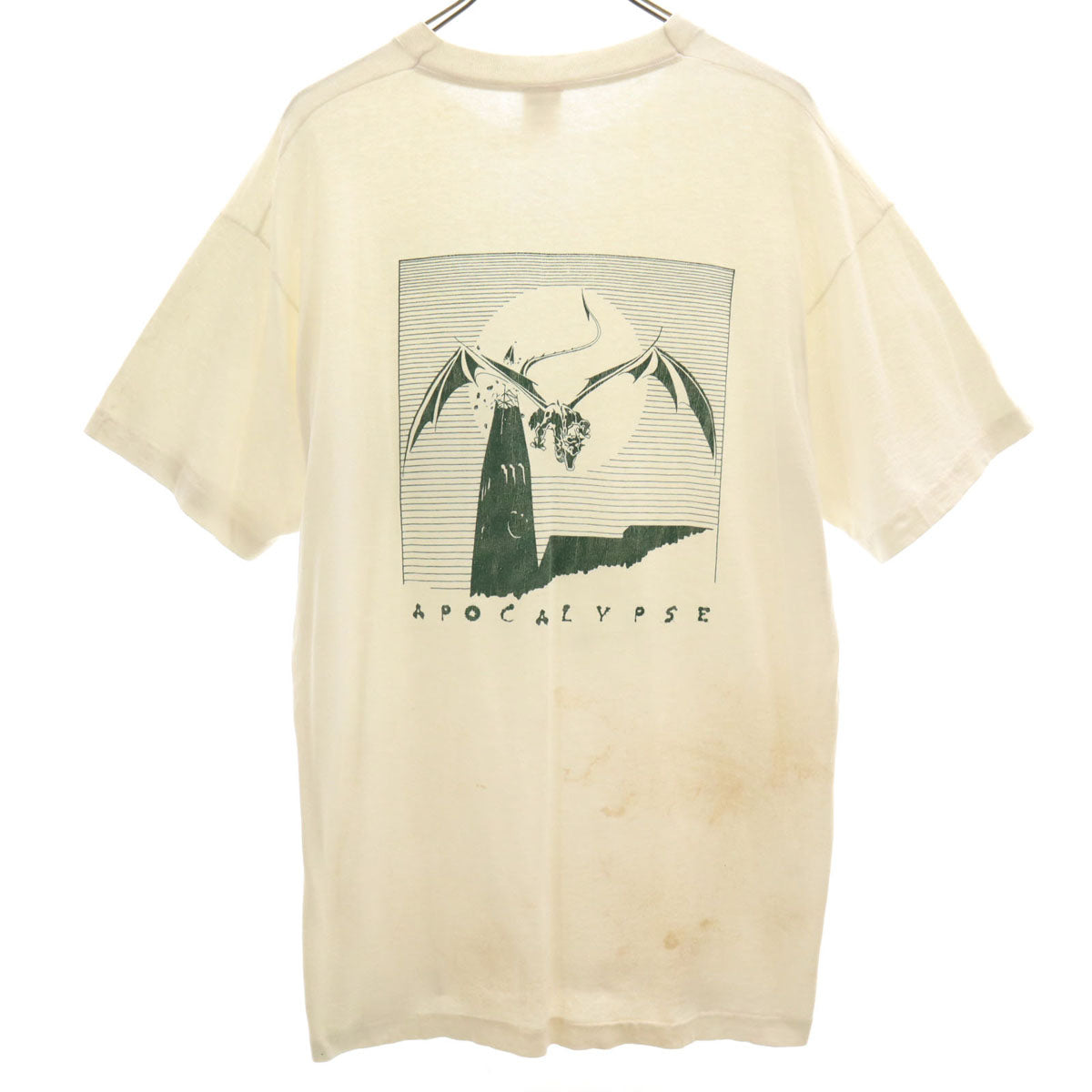 FRUIT OF THE LOOM フルーツオブザルーム 90s USA製 オールド 半袖 Tシャツ XL 白 ドラゴン シングルステッチ メンズ