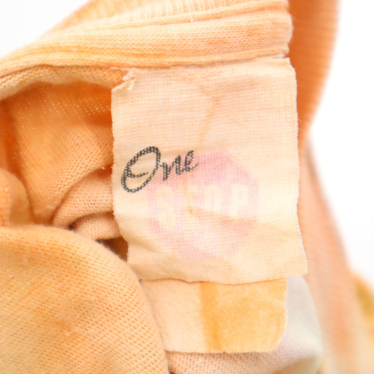 one stop 90s オールド タイダイ 半袖 Tシャツ オレンジ系 メンズ