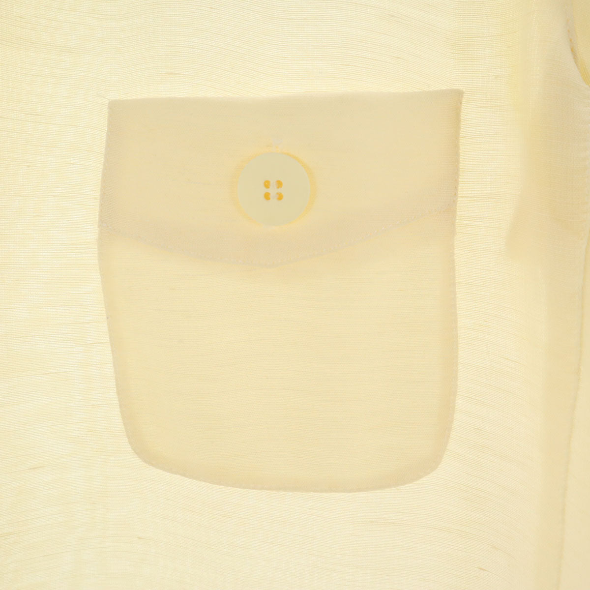 Emporio Armani エンポリオアルマーニ イタリア製 リネンブレンド 半袖 Vネック シャツ 40 アイボリー レディース