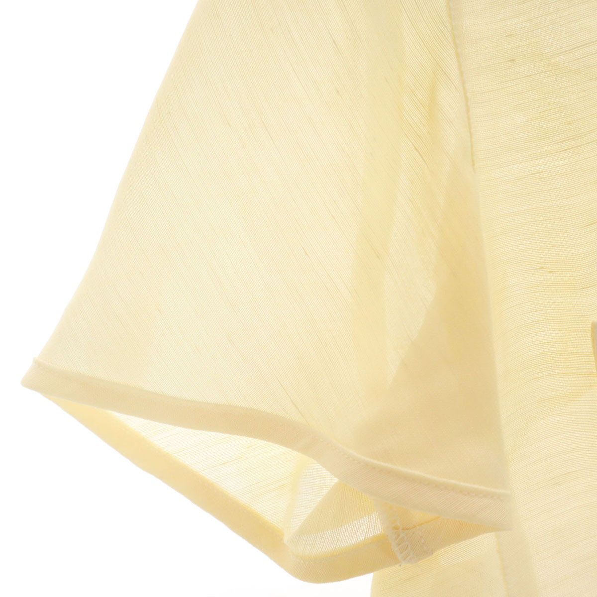 Emporio Armani エンポリオアルマーニ イタリア製 リネンブレンド 半袖 Vネック シャツ 40 アイボリー レディース