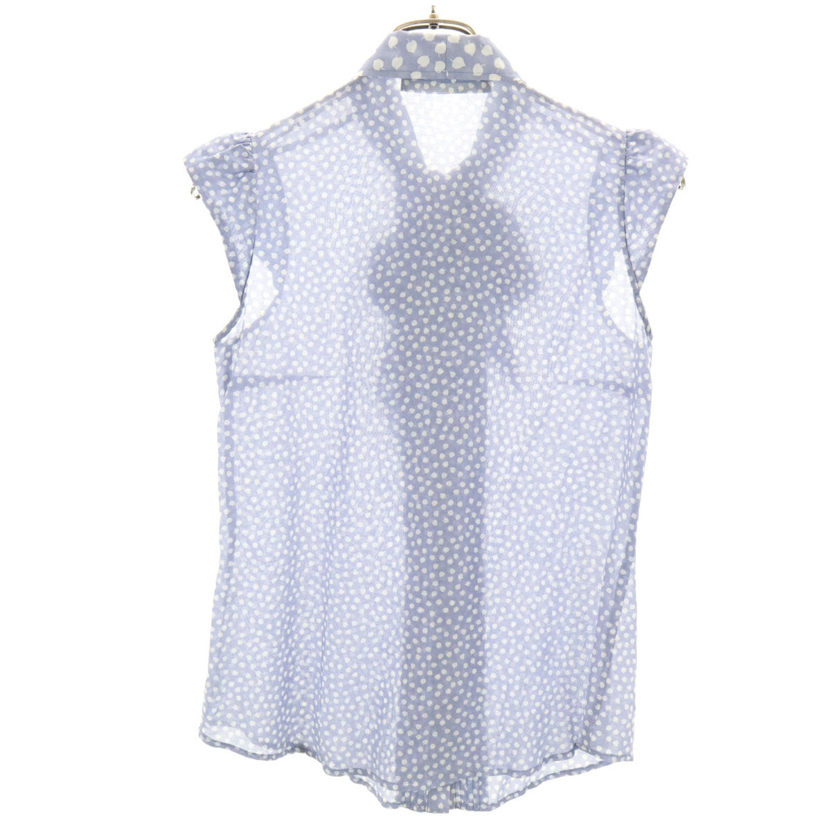 MAX MARA WEEK END LINE マックスマーラウィークエンドライン リーフ柄 ノースリーブ ブラウス ブルー系 レディース