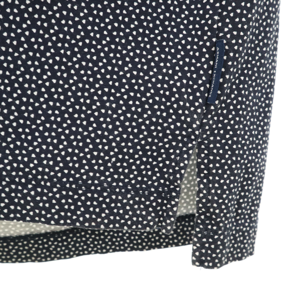 ARMANI EXCHANGE アルマーニエクスチェンジ 総柄 半袖 ポロシャツ M ネイビー メンズ