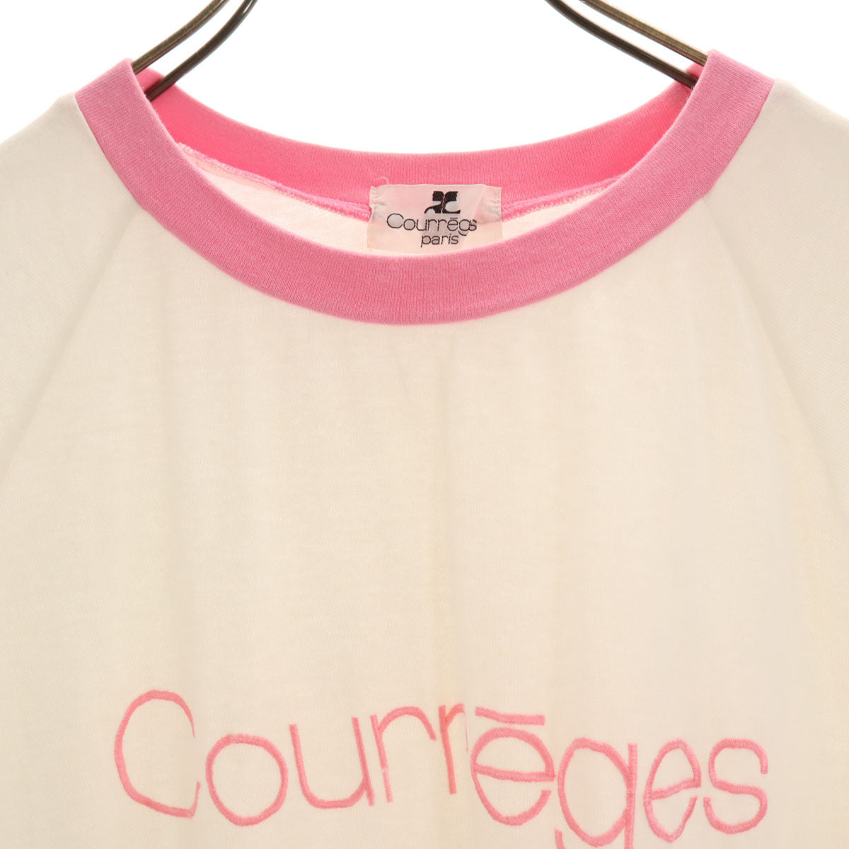 courreges クレージュ 半袖 チュニック Tシャツ M ピンク レディース