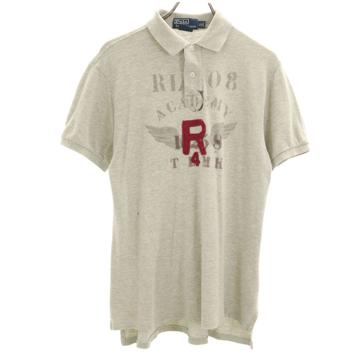 Polo by Ralph Lauren ポロバイラルフローレン 半袖 鹿の子 ポロシャツ M グレー メンズ