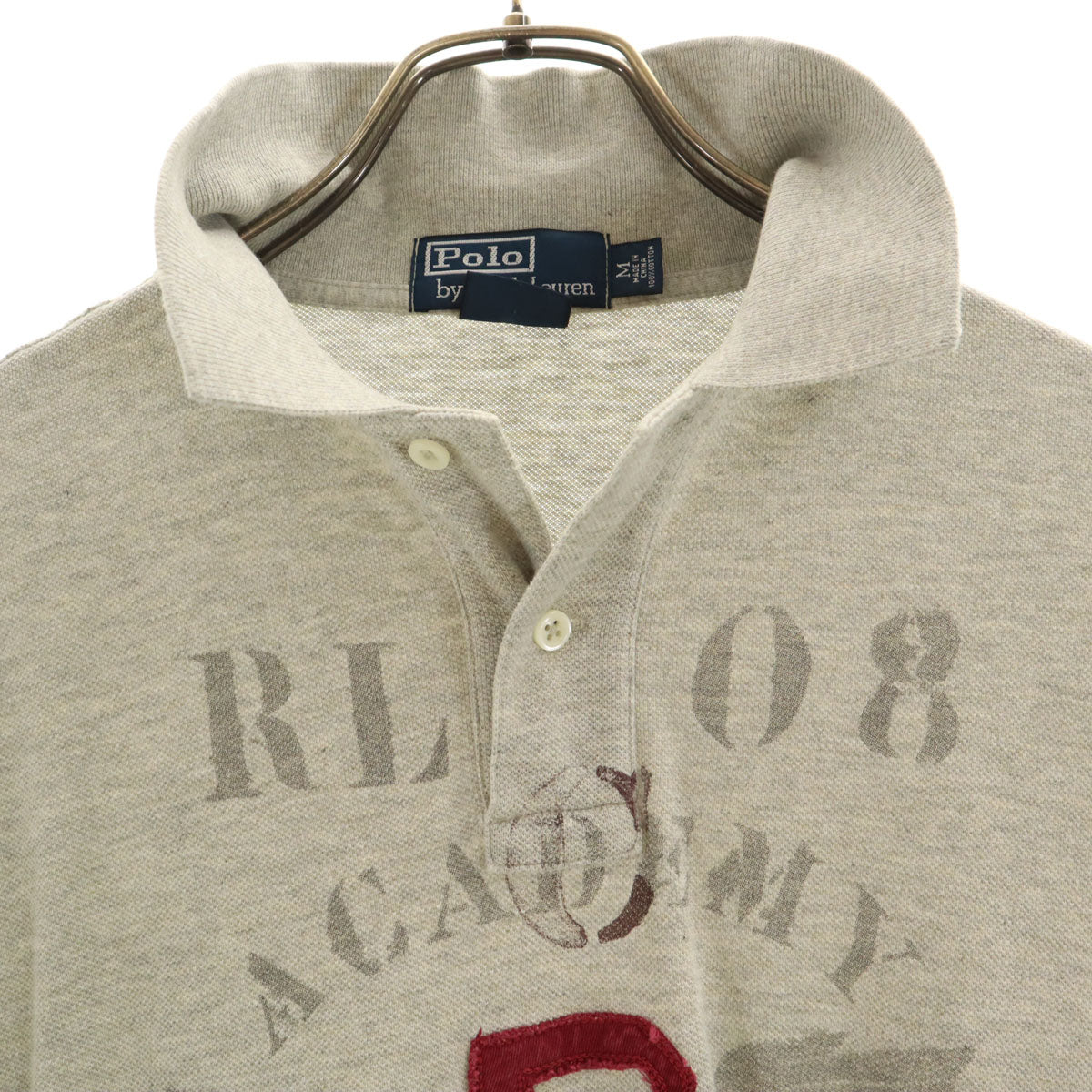 Polo by Ralph Lauren ポロバイラルフローレン 半袖 鹿の子 ポロシャツ M グレー メンズ