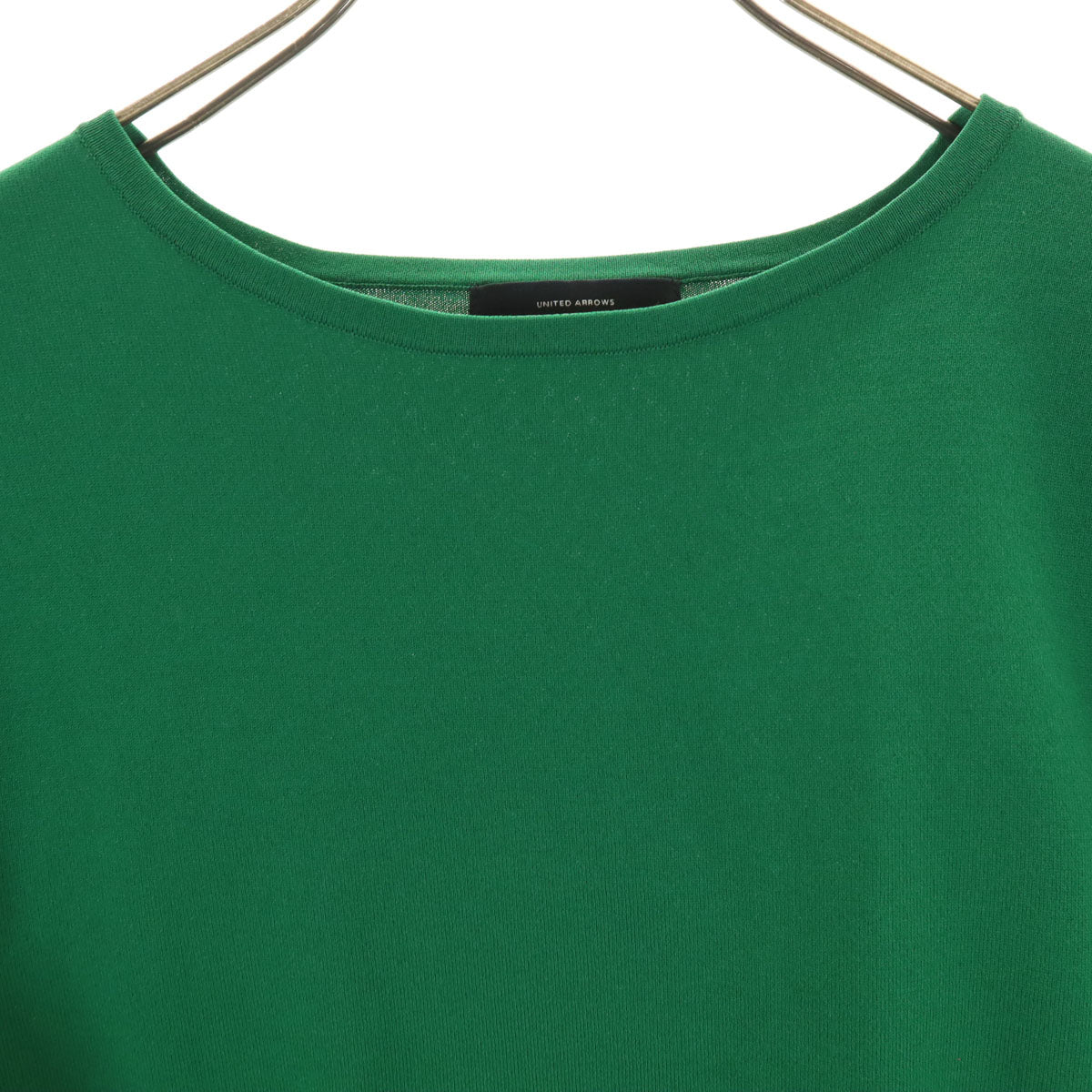 green label relaxing グリーンレーベルリラクシング 半袖 フォルム スリーブ プルオーバー ニット グリーン カットソー ユナイテッドアローズ レディース