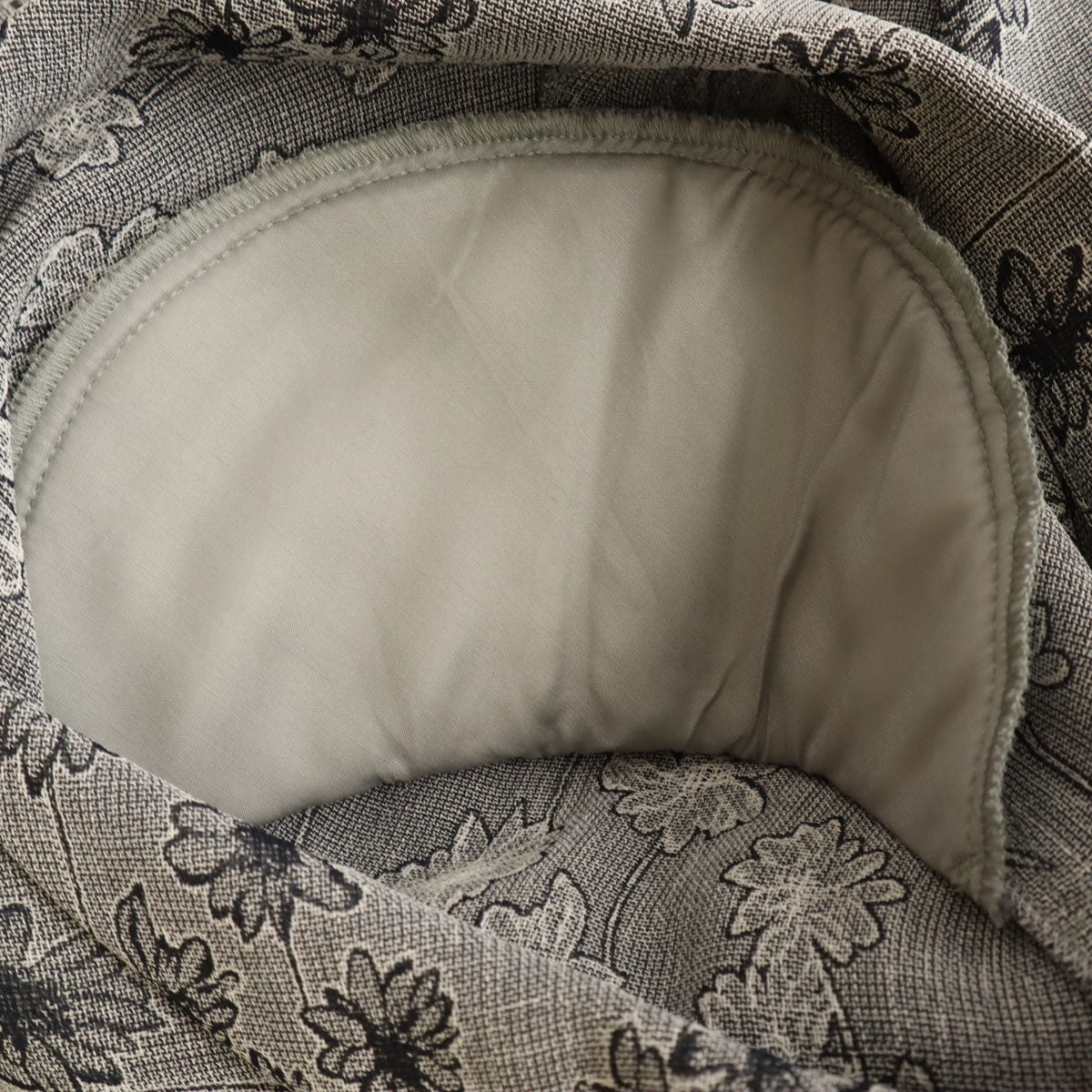 Leilian レリアン 花柄 半袖 丸襟 ジャケット 13 グレー系 レディース