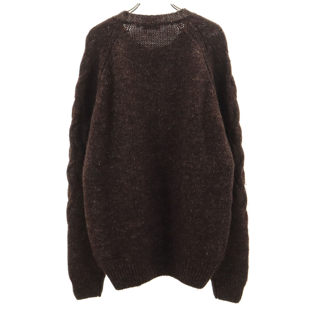 ボスヒューゴボス 長袖 スリムフィット セーター M ブラウン BOSS HUGO BOSS ケーブルニット レディース