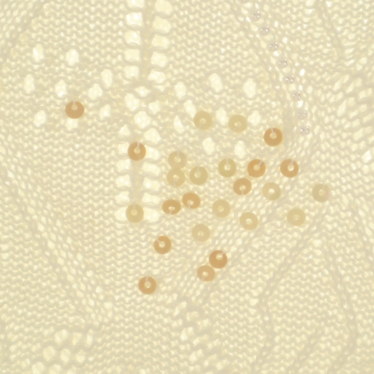 Leilian レリアン 半袖 スパンコール サマー セーター 13 白 ニット レディース