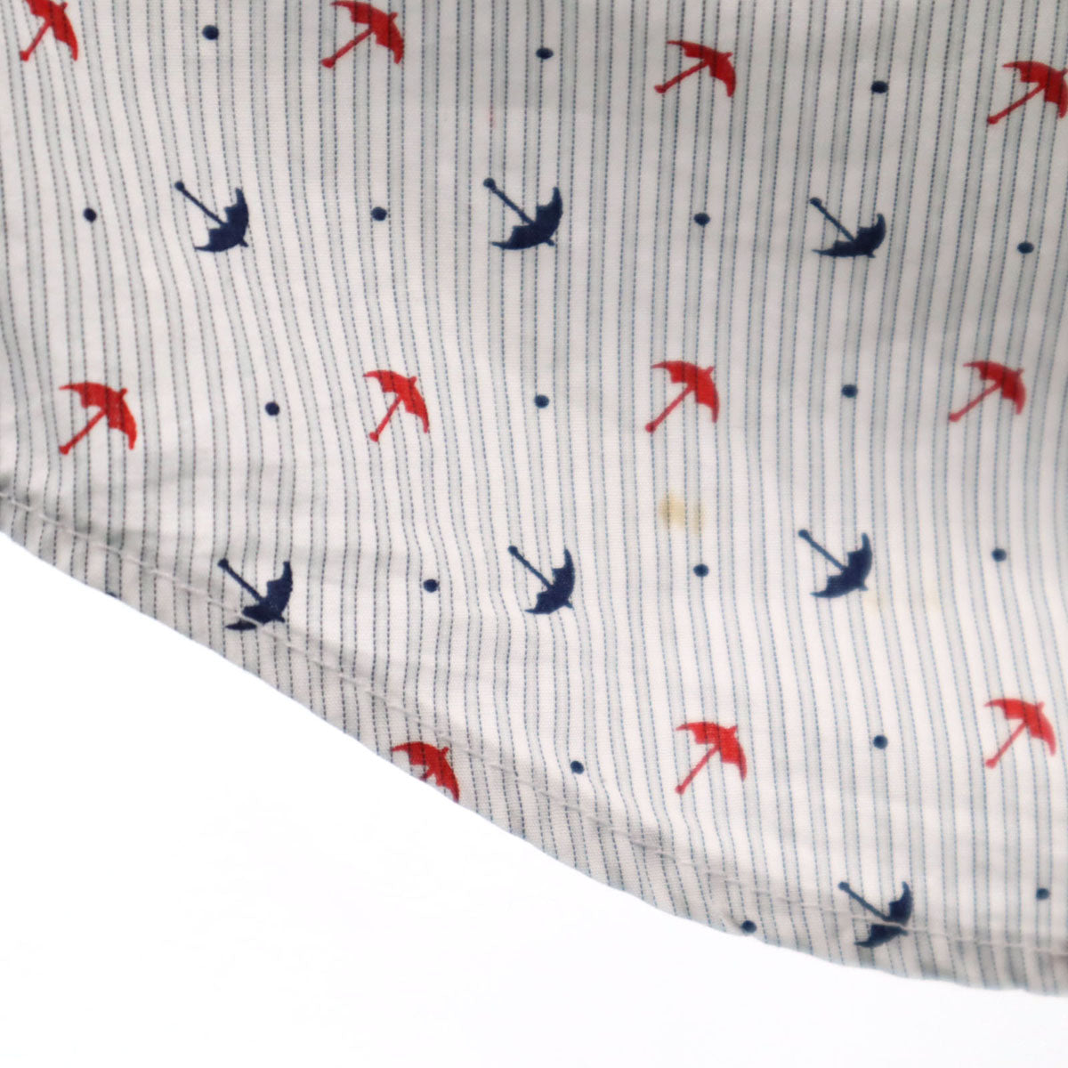 PRADA プラダ ストライプ アンブレラ柄 長袖 コットンシャツ 39 グレー メンズ