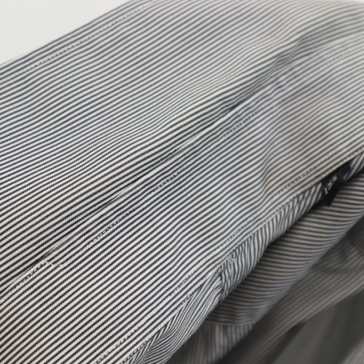 GUCCI グッチ イタリア製 ストライプ柄 長袖 コットンシャツ 40 グレー メンズ