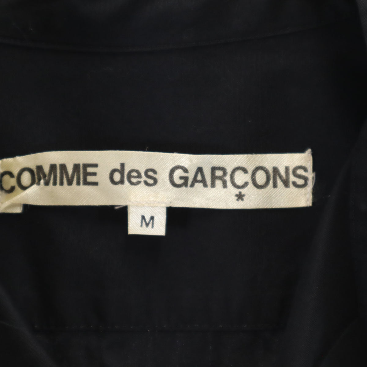 COMME des GARCONS コムデギャルソン 80s 日本製 ヴィンテージ 長袖 ダブルカフス コットンシャツ M ブラック メンズ