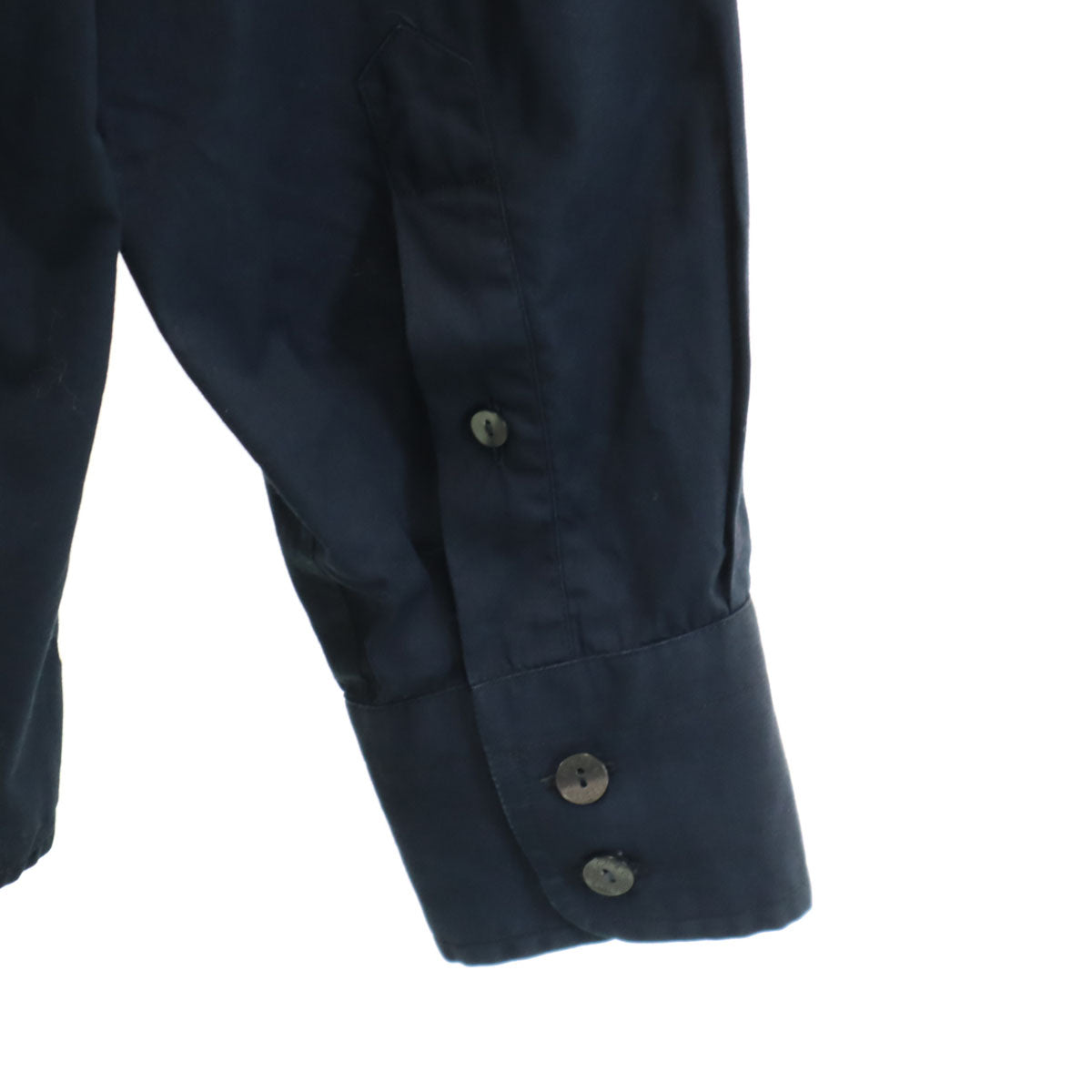 DOLCE&GABBANA ドルチェアンドガッバーナ イタリア製 長袖 コットンシャツ 39 濃紺 メンズ