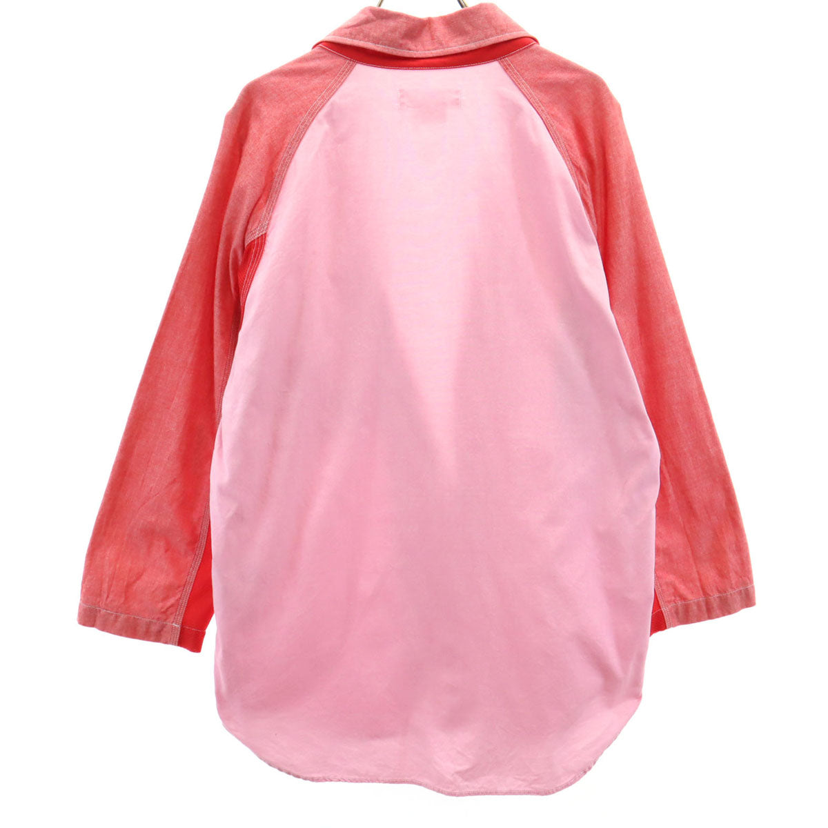 GANRYU COMME des GARCONS ガンリュウコムデギャルソン 2014年 日本製 製品洗い加工 シャツジャケット M ピンク テーラード メンズ