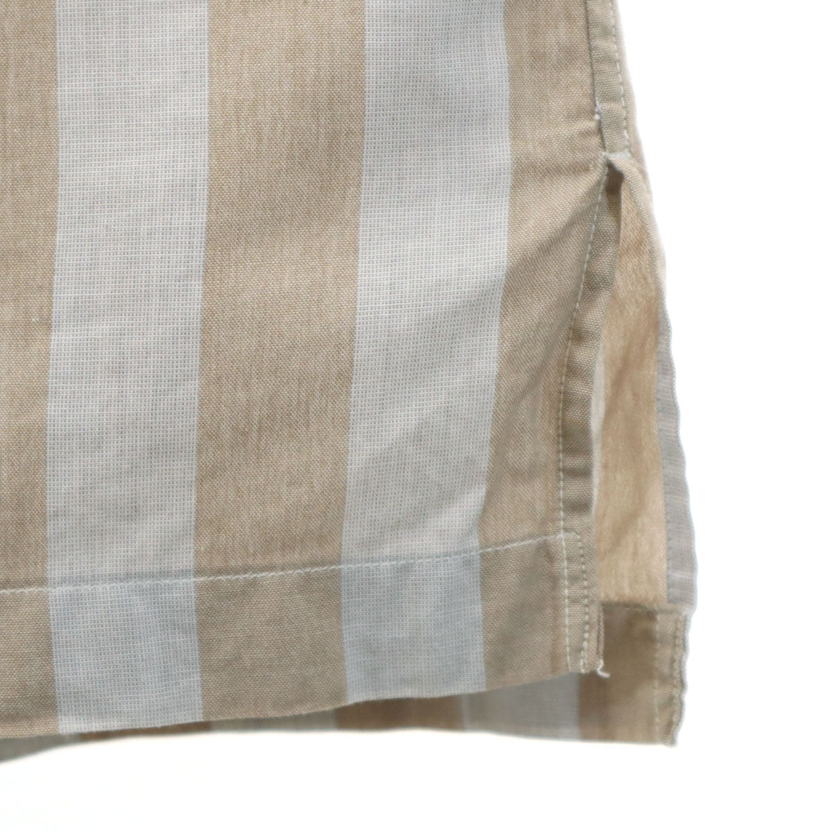 ISSEY MIYAKE イッセイミヤケ 90s オールド ストライプ柄 半袖 シャツ L グレー 比翼 メンズ