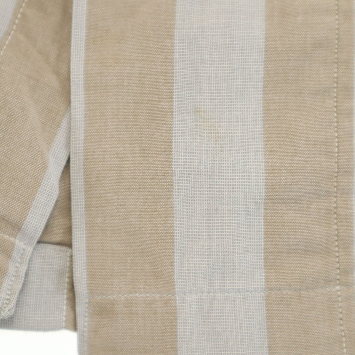 ISSEY MIYAKE イッセイミヤケ 90s オールド ストライプ柄 半袖 シャツ L グレー 比翼 メンズ