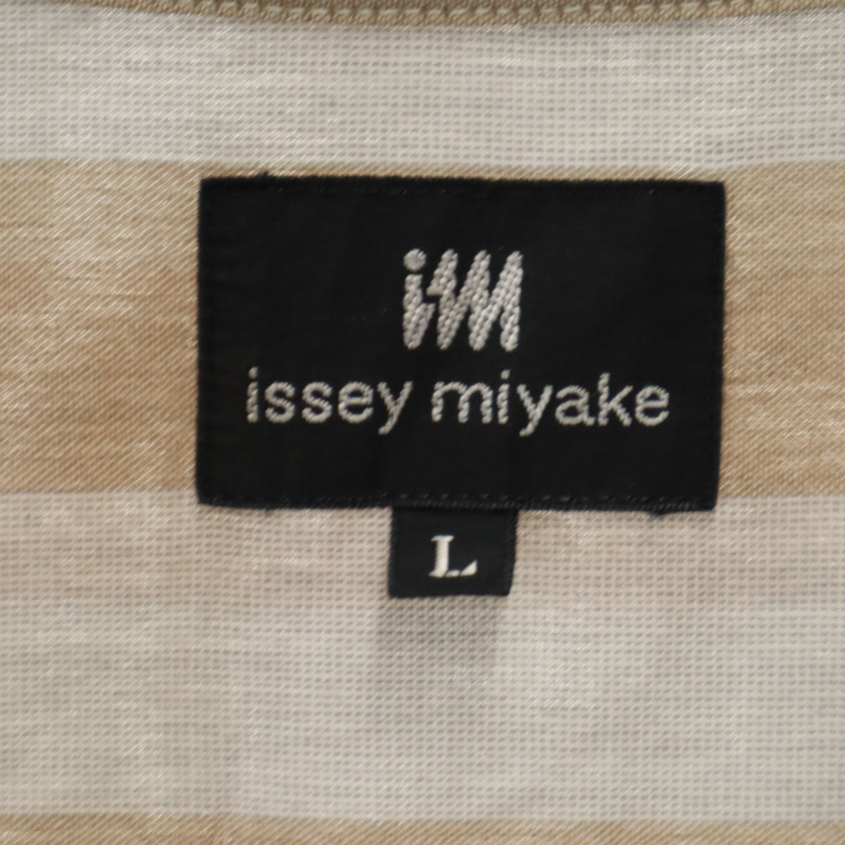 ISSEY MIYAKE イッセイミヤケ 90s オールド ストライプ柄 半袖 シャツ L グレー 比翼 メンズ