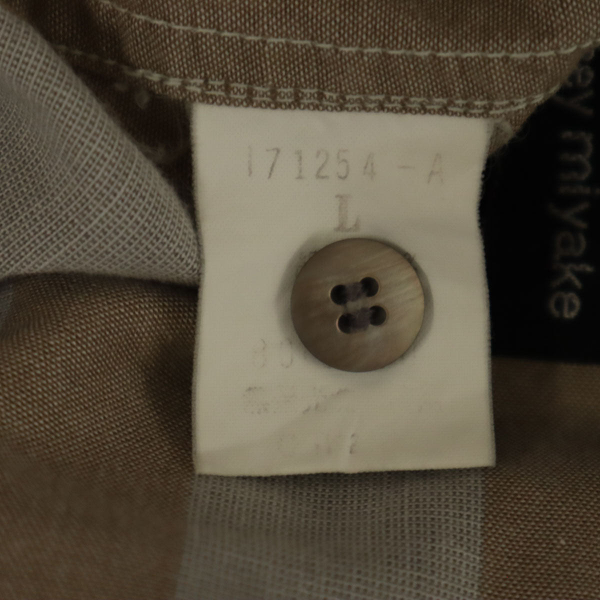 ISSEY MIYAKE イッセイミヤケ 90s オールド ストライプ柄 半袖 シャツ L グレー 比翼 メンズ