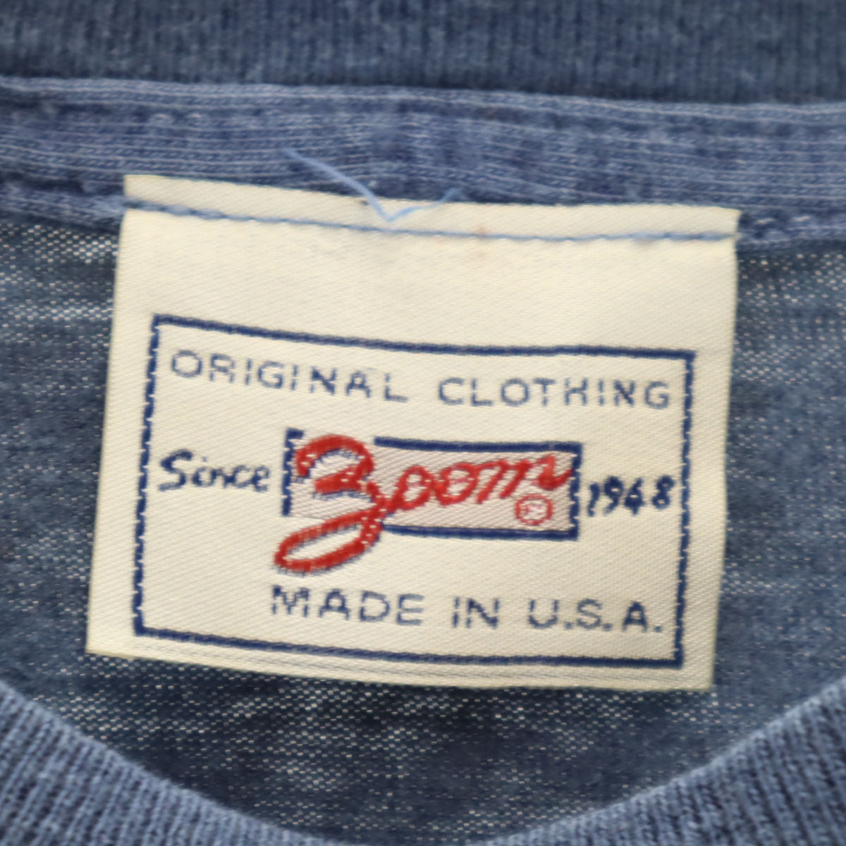 Zoom ズーム 90s USA製 オールド ドラゴン タイガー プリント 半袖 Tシャツ M ネイビー 龍 虎 メンズ