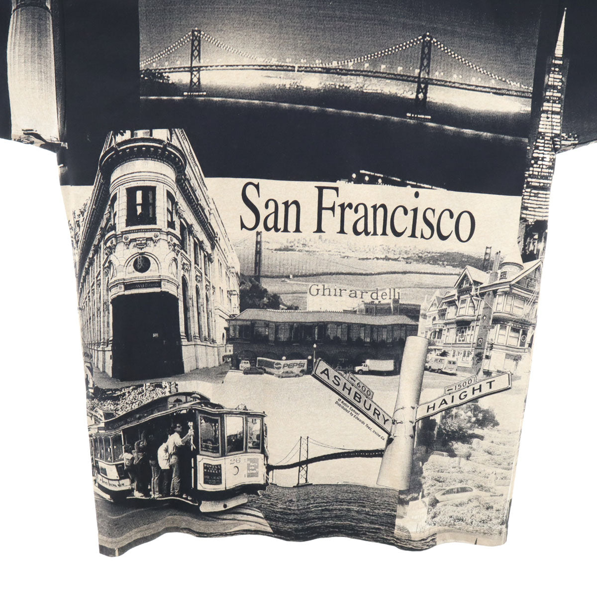 Murina ムリナ 90s USA製 オールド フォトプリント 半袖 Tシャツ L 濃紺 メンズ