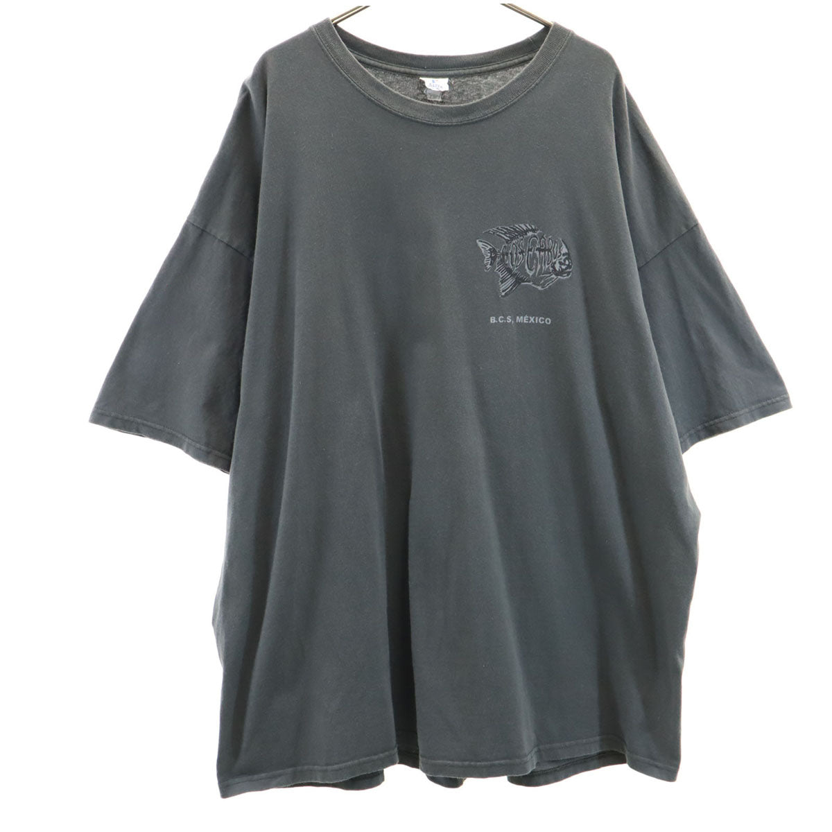 YAZBEK 90s オールド バックプリント 半袖 Tシャツ 3XL チャコールグレー ビッグサイズ メンズ