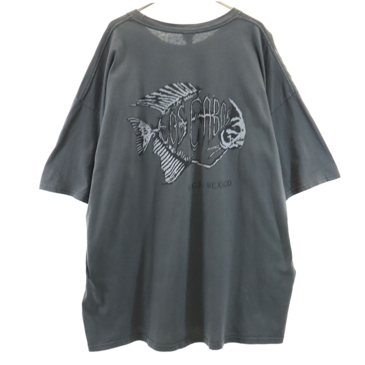 YAZBEK 90s オールド バックプリント 半袖 Tシャツ 3XL チャコールグレー ビッグサイズ メンズ