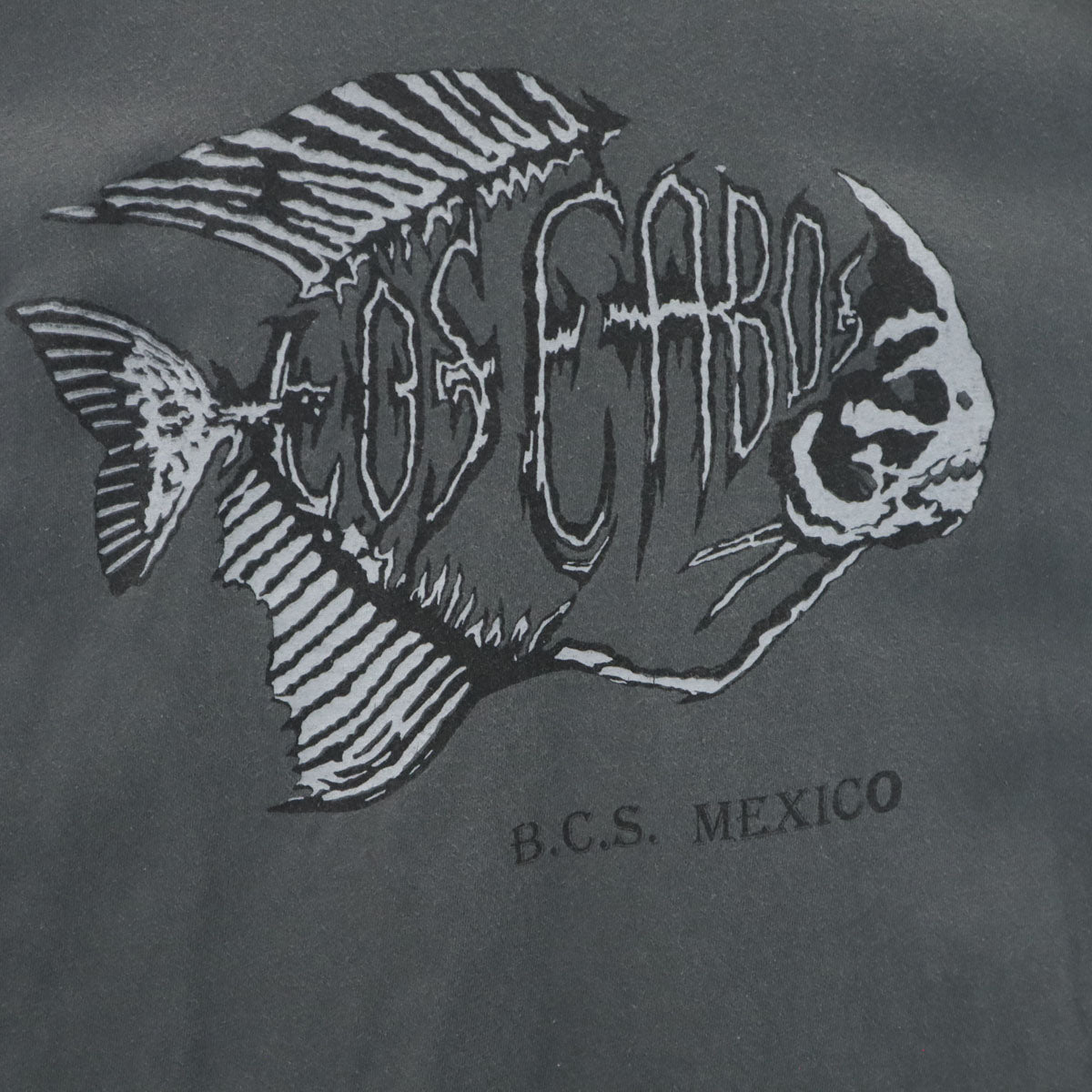 YAZBEK 90s オールド バックプリント 半袖 Tシャツ 3XL チャコールグレー ビッグサイズ メンズ