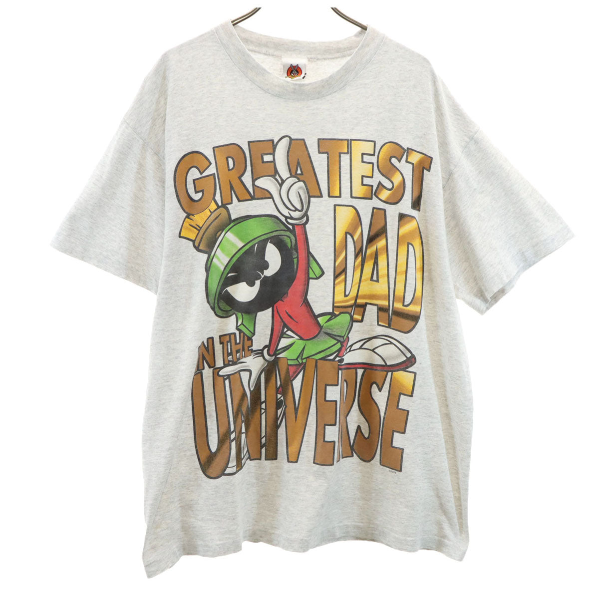 LOONEY TUNES ルーニーテューンズ 90s オールド マービン・ザ・マーシャン 半袖 Tシャツ グレー シングルステッチ メンズ