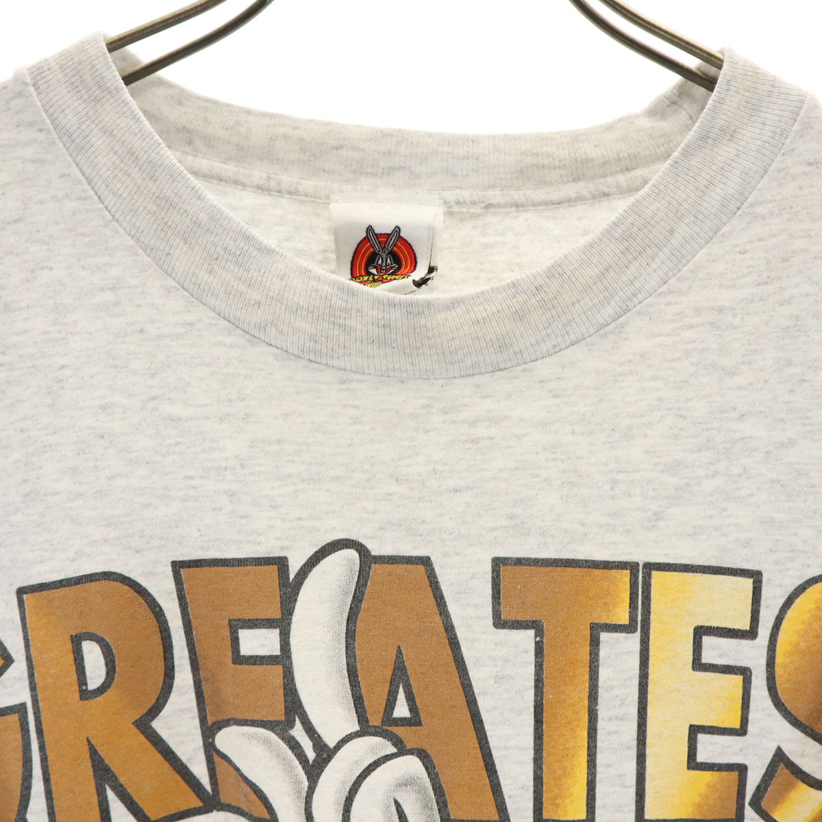 LOONEY TUNES ルーニーテューンズ 90s オールド マービン・ザ・マーシャン 半袖 Tシャツ グレー シングルステッチ メンズ