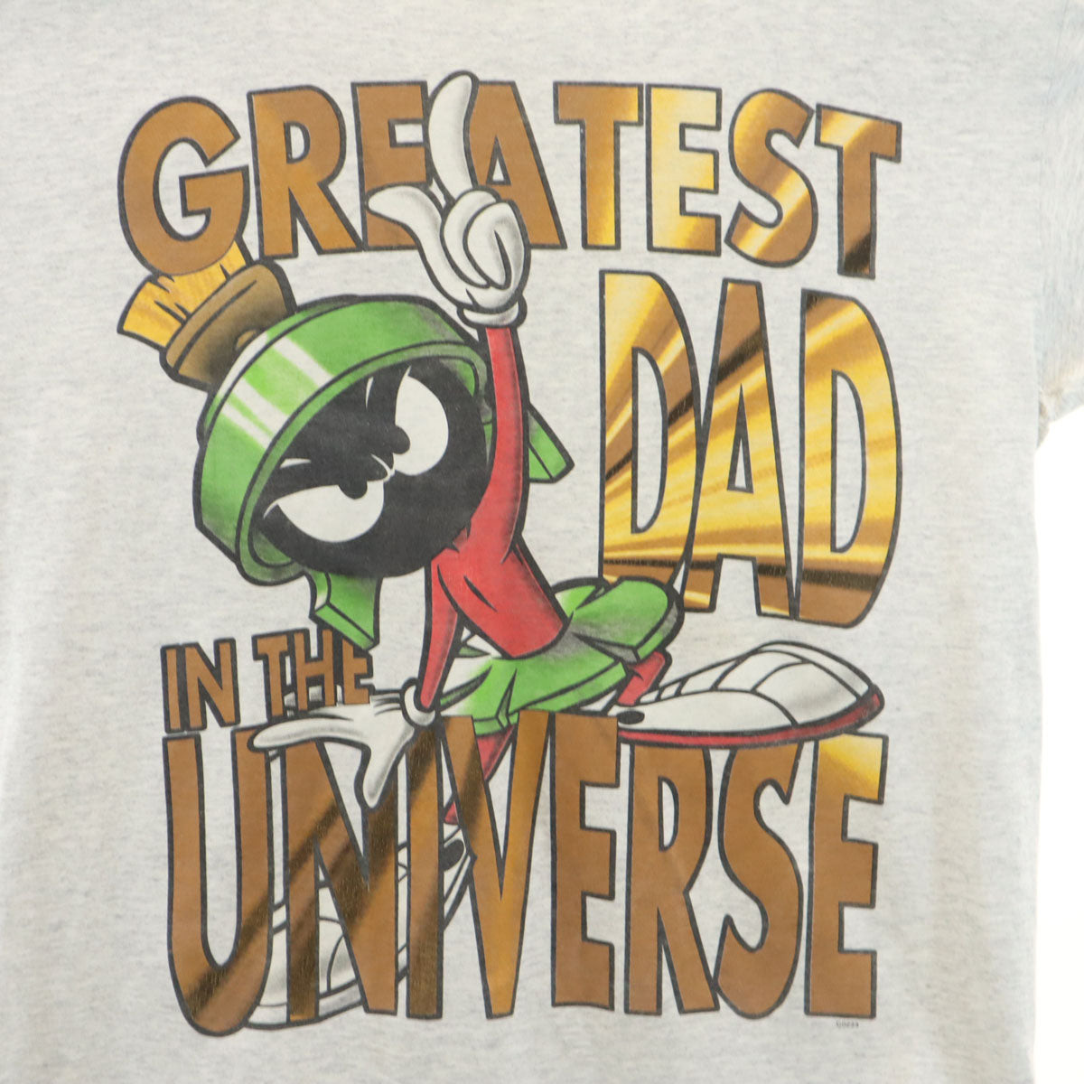 LOONEY TUNES ルーニーテューンズ 90s オールド マービン・ザ・マーシャン 半袖 Tシャツ グレー シングルステッチ メンズ