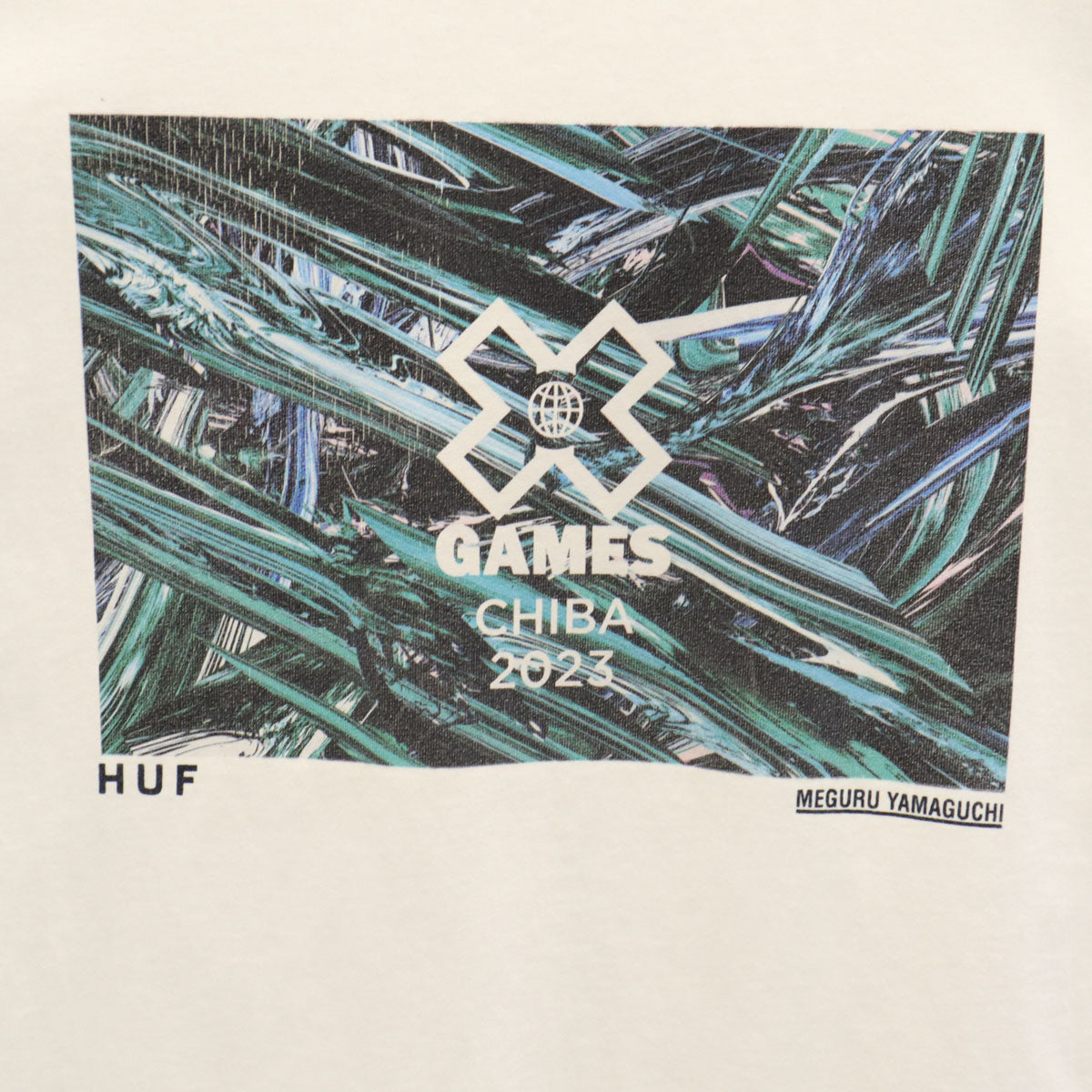 HUF ハフ X-GAMES MEGURU YAMAGUCHI コラボ 半袖 Tシャツ L 白 メンズ
