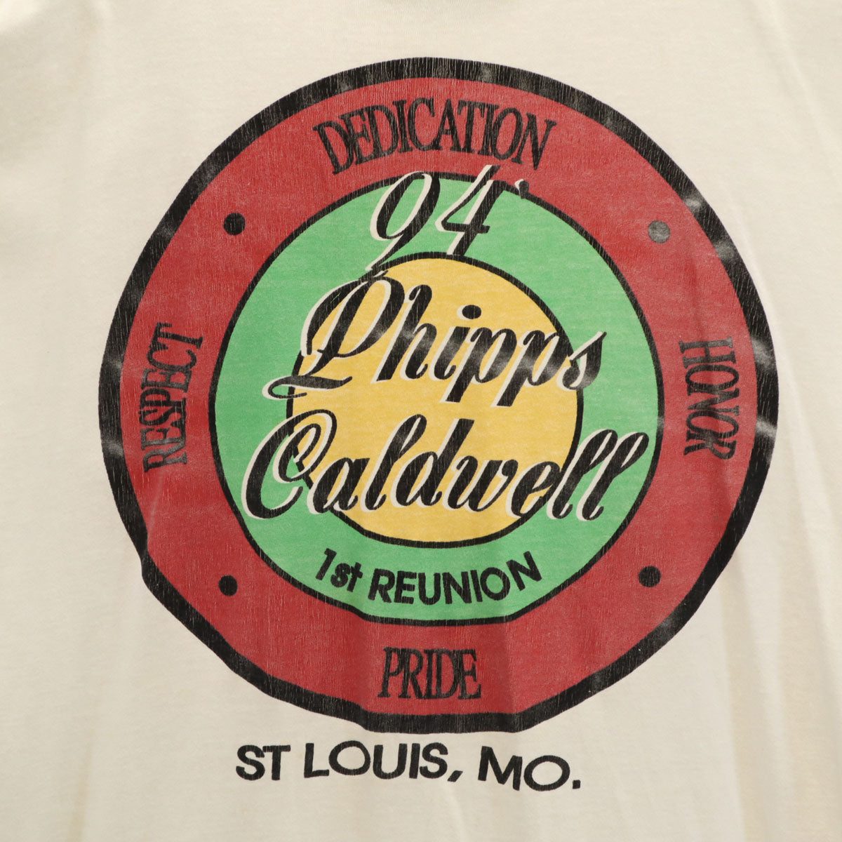 FRUIT OF THE LOOM フルーツオブザルーム 90s USA製 オールド Phipps プリント 半袖 Tシャツ XL ホワイト シングルステッチ メンズ