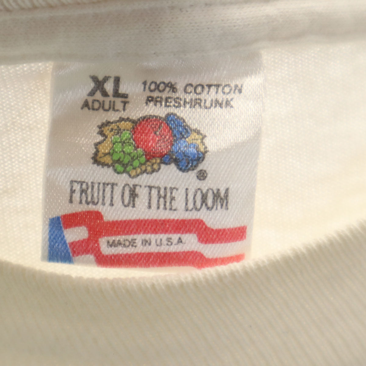 FRUIT OF THE LOOM フルーツオブザルーム 90s USA製 オールド Phipps プリント 半袖 Tシャツ XL ホワイト シングルステッチ メンズ