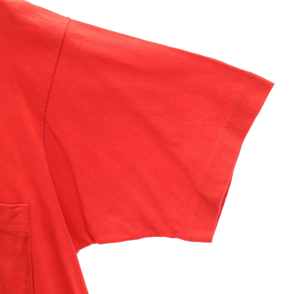 FRUIT OF THE LOOM フルーツオブザルーム 90s USA製 オールド 半袖 無地 Tシャツ M レッド シングルステッチ ポケT メンズ